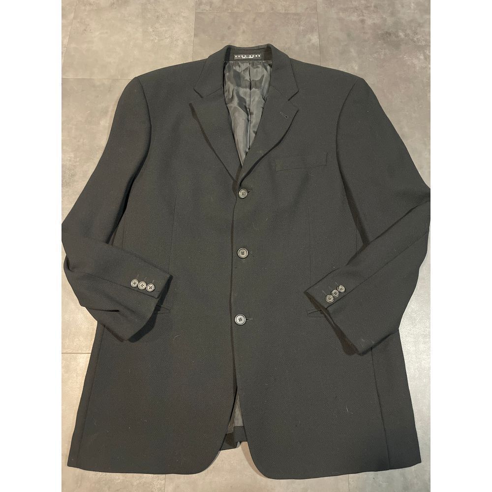 Hugo Boss Classic Black Blazer Suit Jacket Professional Formal Wear 42R C-5